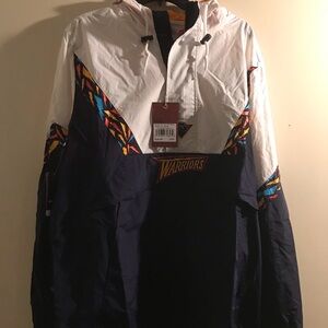 Golden State Warriors Colorful Anorak Windbreaker Jacket Large new with tags